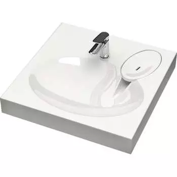 Раковина над стиральной машиной Teymi Lori Pro 60x60, литьевой мрамор T50412 ЦБ-00266898