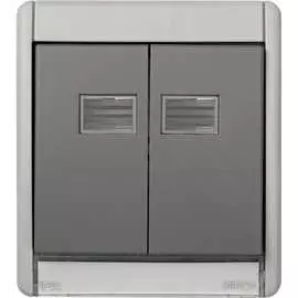 Рамка для двухклавишного выключателя Simon S27 S44 Aqua 4400026-035