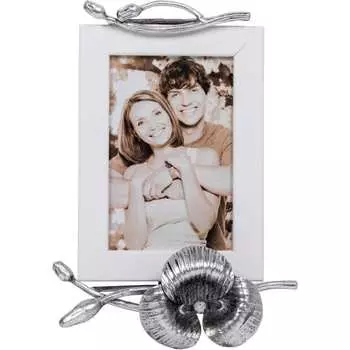 Рамка для фото на стену BOGACHO Орхидея 79886/белый