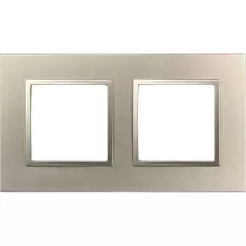 Рамка для розеток и выключателей ЭРА Elegance 14501204 Classic, на 2 поста, шампань Б0060579