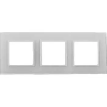 Рамка для розеток и выключателей ЭРА Elegance 14510301 на 3 поста, стекло, Elegance, белыйбелый Б0059170