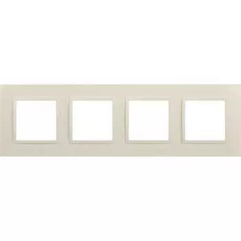 Рамка для розеток и выключателей ЭРА Elegance 14501402 Classic, на 4 поста, слоновая кость Б0060587