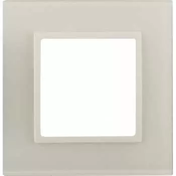 Рамка для розеток и выключателей ЭРА Elegance 14510102 на 1 пост, стекло, Elegance, слоновая кос Б0059167