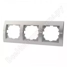 Горизонтальная трехместная рамка Lezard DERIY 702-2800-148