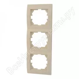 Вертикальная трехместная рамка Lezard DERIY 702-3000-153