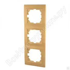 Вертикальная трехместная рамка Lezard MIRA 701-4700-153