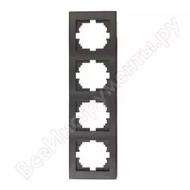 Вертикальная четырехместная рамка Lezard RAIN 703-4141-154