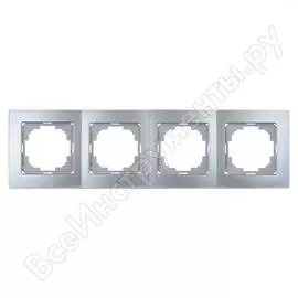 Четырехместная рамка Nilson Touran metallic 24130094