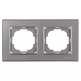 Двухместная рамка Nilson Alegra metallic 25160092