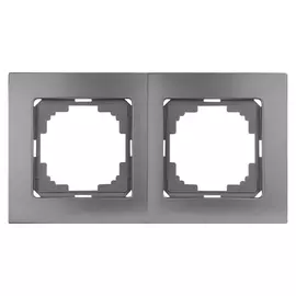 Двухместная рамка Nilson Touran metallic 24160092