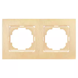 Двухместная рамка Nilson Touran wood 24280092