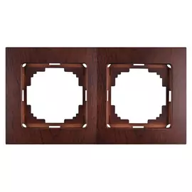 Двухместная рамка Nilson Touran wood 24270092