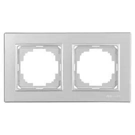 Двухместная рамка Nilson Alegra metallic 25130092