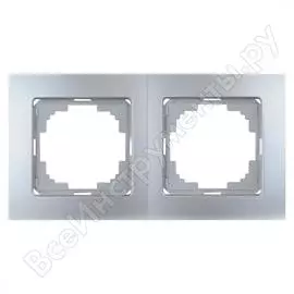 Двухместная рамка Nilson Touran metallic 24130092