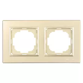 Двухместная рамка Nilson Alegra metallic 25150092