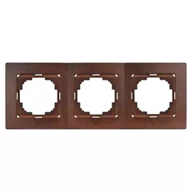 Трехместная рамка Nilson Touran wood 24270093