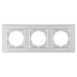 Трехместная рамка Nilson Alegra metallic 25130093