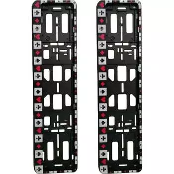 Рамка номерного знака ZiZay карточные масти ZZ0013