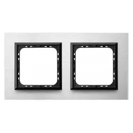 Рамка ospel sonata 2-ая тертый алюминий r-2rac/62/25