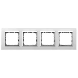 Рамка ospel sonata 4-ая, 4 мм, со вставкой, алюминий r-4rac/35/38