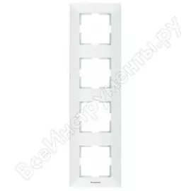 Рамка panasonic arkedia 54758 4м вертикальная белая wmtf0814-2wh-res
