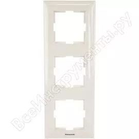 Рамка panasonic arkedia 54759 3м вертикальная белая wmtf0813-2wh-res