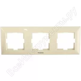 Рамка panasonic arkedia 54764 3м горизонтальная белая wmtf0803-2wh-res
