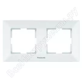 Рамка panasonic arkedia 54765 2м горизонтальная белая wmtf0802-2wh-res