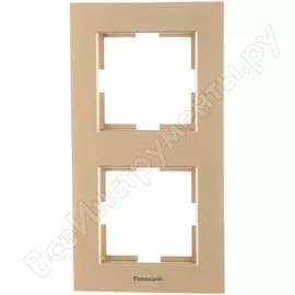 Рамка panasonic karre plus 54785 2м вертикальная бронза wktf0812-2br-res