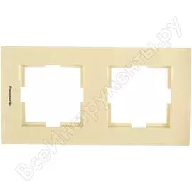 Рамка panasonic karre plus 54815 2м вертикальная крем wktf0812-2bg-res