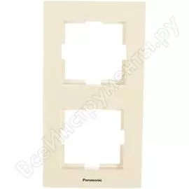 Рамка panasonic karre plus 54826 2м вертикальная белая wktf0812-2wh-res