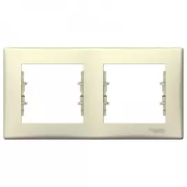 Рамка schneider electric 2-местная sedna горизонтальная, бежевая sche sdn5800347