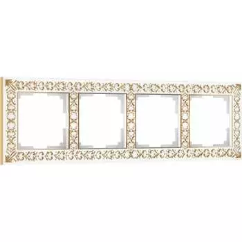 Рамка WERKEL W0041523/ Antik белое золото a050935