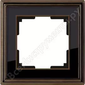 Рамка werkel wl17-frame-01 на 1 пост бронза черный a037687