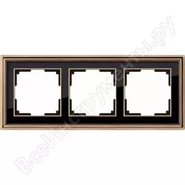 Рамка werkel wl17-frame-03 на 3 поста золото черный a037674