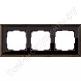 Рамка werkel wl17-frame-03 на 3 поста бронза черный a037689