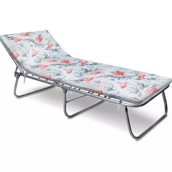 Раскладная кровать Nika НИКА с мягким матрасом РК4-М РК4-М/2 с фламинго