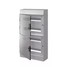 Распределительный навесной щит abb щрн-п mistral41, 72м, прозрачная дверь с клеммами 1spe007717f9999