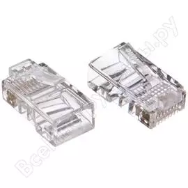 Сетевой коннектор под витую пару Hyperline RJ-458P8C PLUG-8P8C-U-C5-100 49377