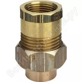 Разъемное соединение viega бронза-латунь с переходом на резьбу dn 18х1/2" вн 106690