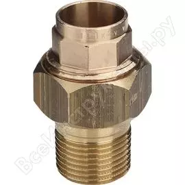 Разъемное соединение viega бронза-латунь с переходом на резьбу dn 22х3/4" нр 112967