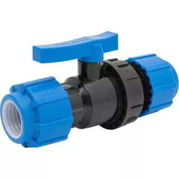 Разъемный компрессионный кран Политэк ТПК-АКВА 555220032