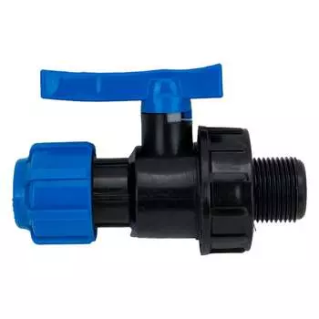 Разъемный компрессионный кран Политэк ТПК-АКВА 553222034