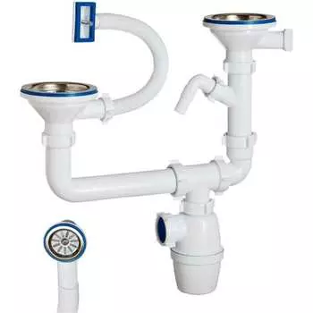 Разноуровневый двойной бутылочный сифон ORIO К-40093