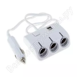 Разветвитель прикуривателя на 3 гнезда и usb arnezi 5 а, 80 вт, 12/24 в 00-00976201