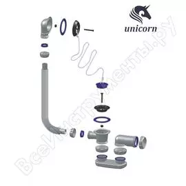 Регулируемый сифон для ванны Unicorn