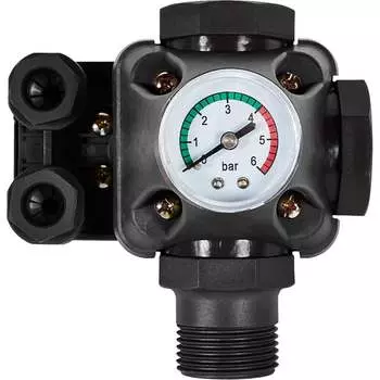 Реле давления для водоснабжения ROMMER со встроенным манометром KRS-7 RCS-0001-000053