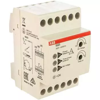 Реле перекоса фаз и падения напряжения sqz3 abb 2csm111310r1331