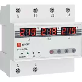 Реле выбора фаз EKF RVF-3-63А PROxima RVF-3-63a