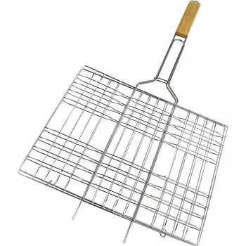 Решетка для гриля на мангал для овощей, сыра, мяса, рыбы, грибов Бацькина баня 50612-ВИ